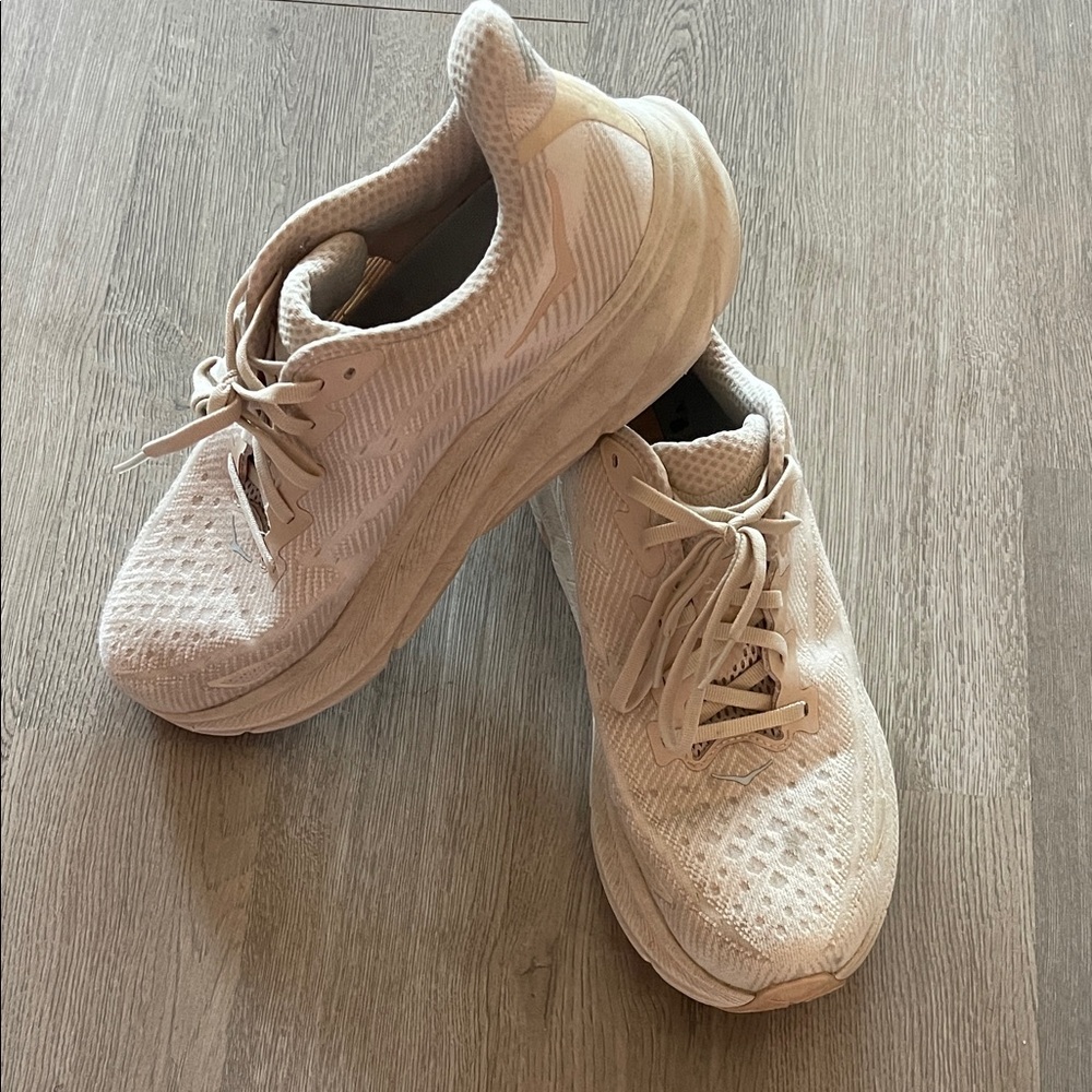 HOKA 11 Women's Cream Athletic Shoes